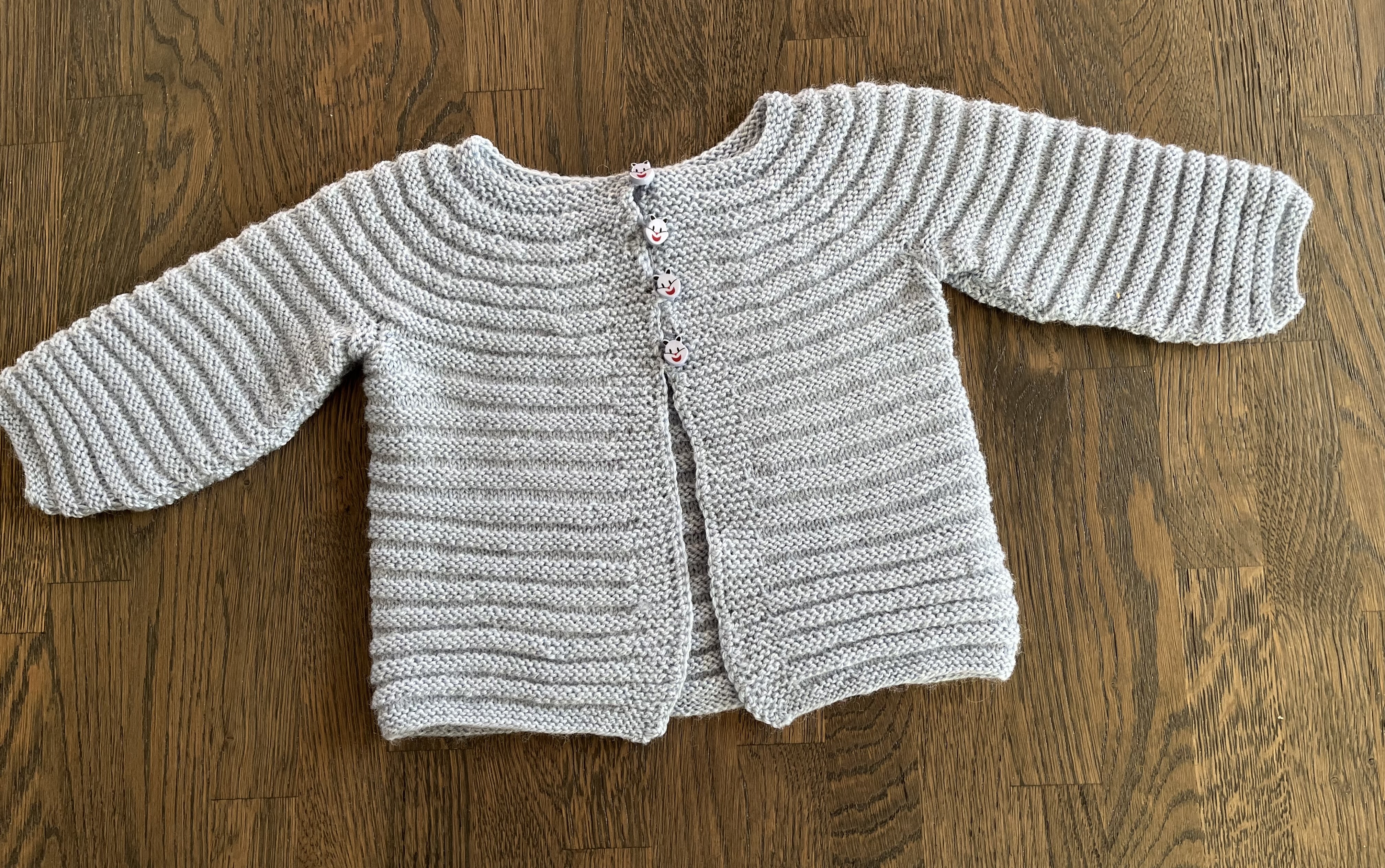 Jakke i str. 6 måndeder. Baby merinoull